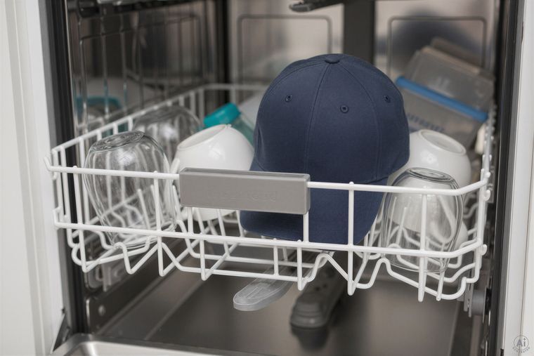 Baseball cap in the dishwasher Baseball cap in the dishwasher