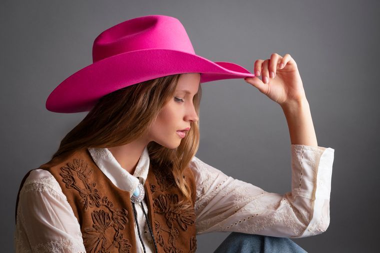 Pink women’s cowboy hat Pink women’s cowboy hat