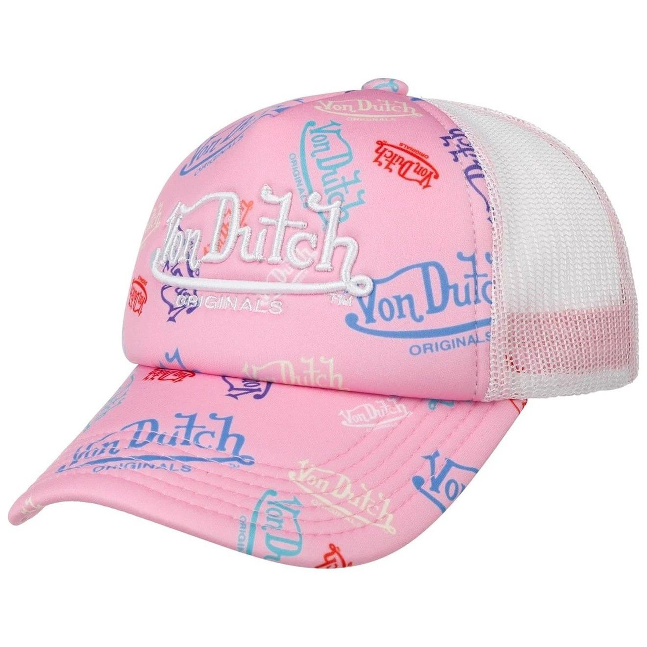 2025最新Von Dutch ホワイト キャップユニセックス VON DUTCH Unisex Trucker Cap WHITE 2025