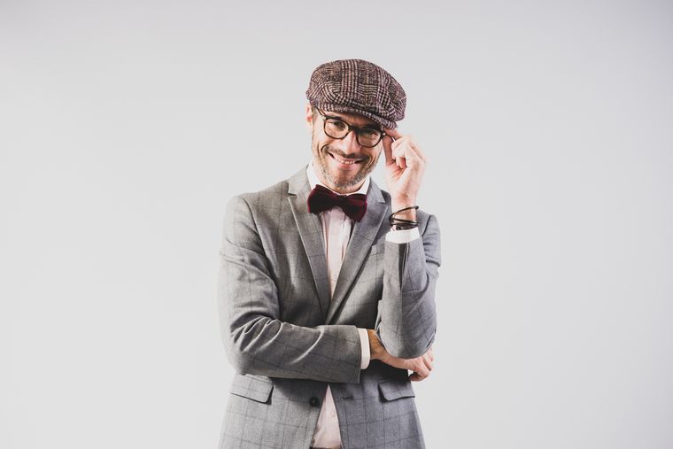 Men's flat cap and suit Men's flat cap and suit