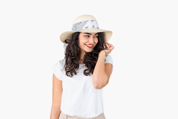 Bandana as a hatband Bandana as a hatband