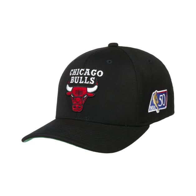 Chicago Bulls Mitchell And Ness Patch 50th Anniv Patch Bulls Cap