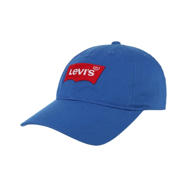 LEVI\'S Brand Red Logo Navy Blue Baseball Leather Strapback Cap LEVI main image 4