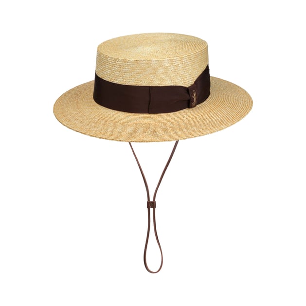 Boater with Chin Strap by Borsalino