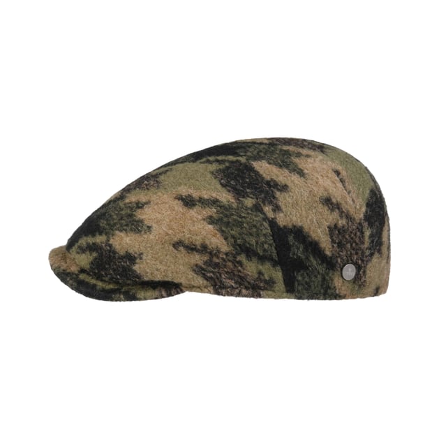Camouflage Wool Flat Cap by Lierys