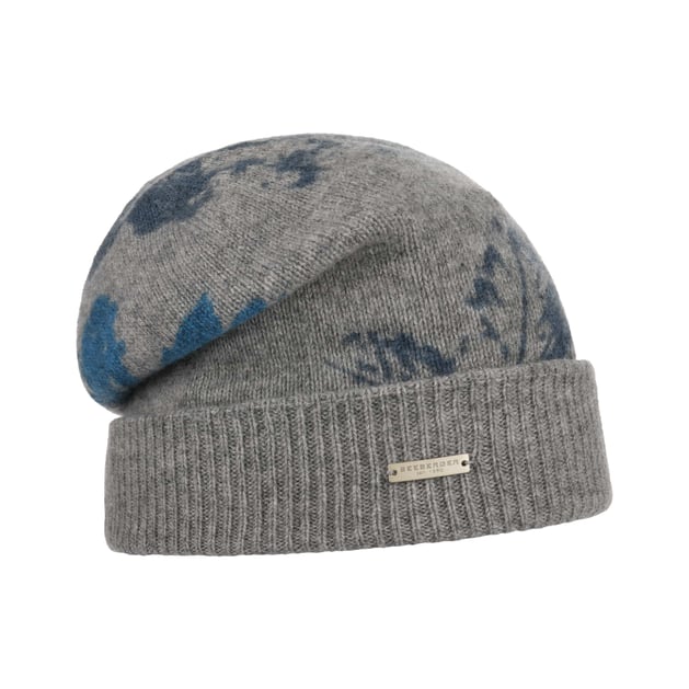 Cashmere Flower Beanie Hat by Seeberger