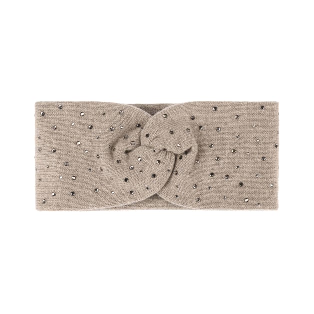 Cashmere Wool Blend Headband with Strass
