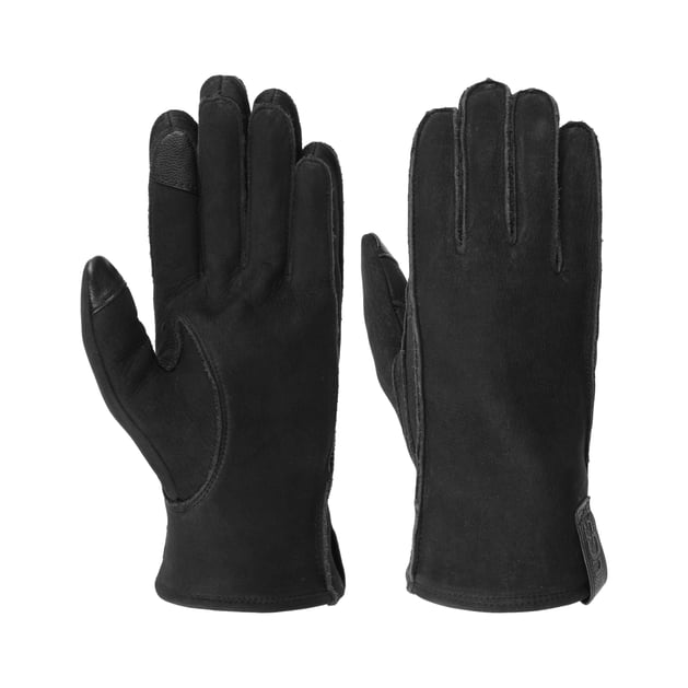 Clamshell Logo Leather Gloves by UGG