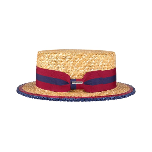 Classic Boater Wheat Straw Hat by Stetson