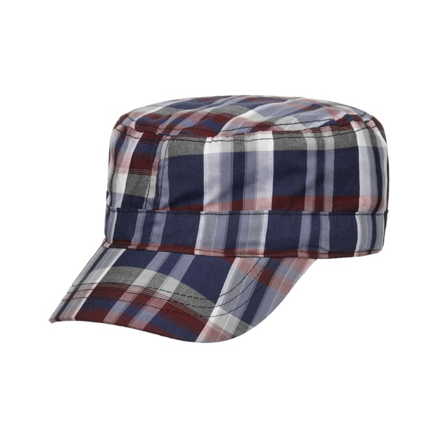 Classic Cotton Check Army Cap by Lipodo