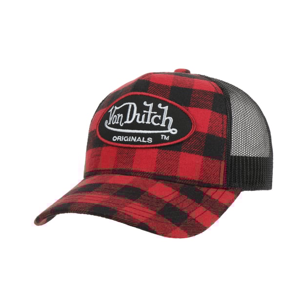 Classic Flannel Check Trucker Cap by Von Dutch