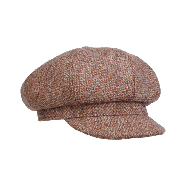 Classic Herringbone Harris Tweed Newsboy Cap