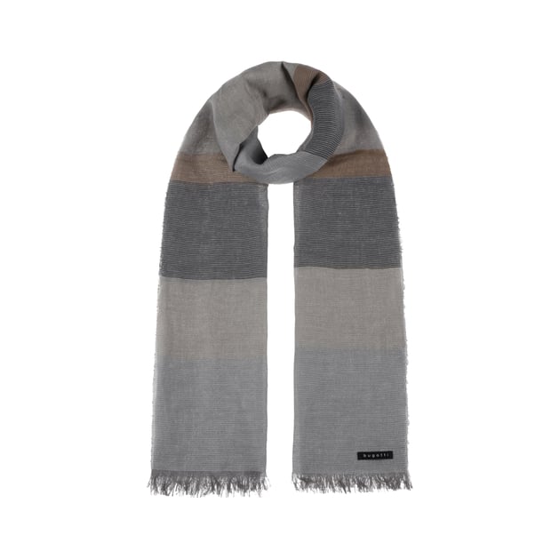 Colour Block Scarf with Linen by bugatti