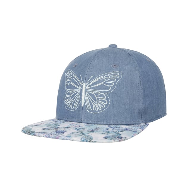 Coloured Peak Butterfly Girls Cap by maximo