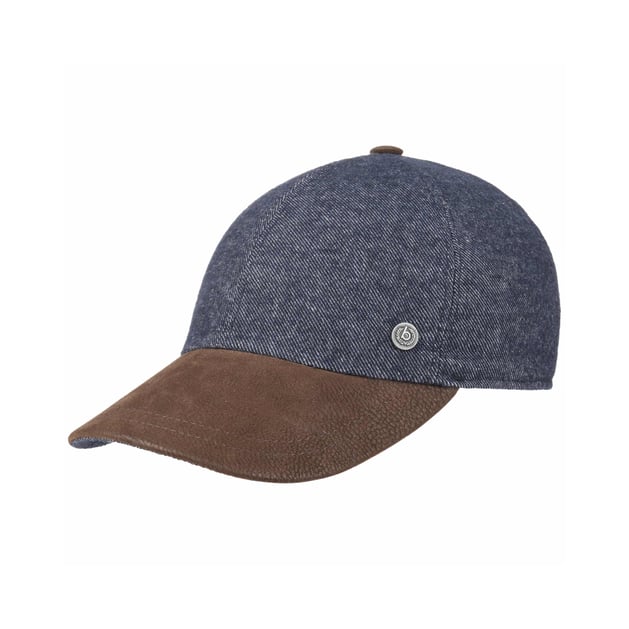 Contrast Peak Denim Baseball Cap by bugatti