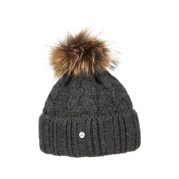 Coyote Cable Knit Pom Pom Hat by Lierys