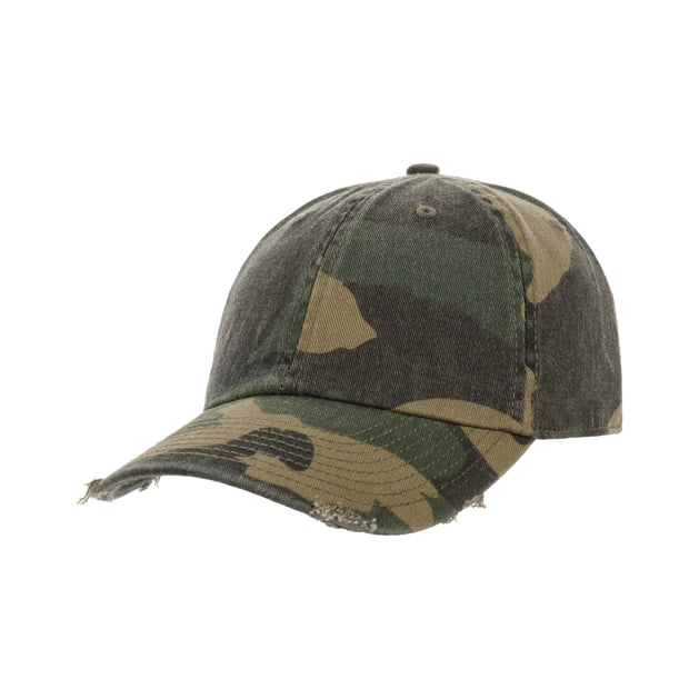 Destroyed Visor Camo Strapback Cap