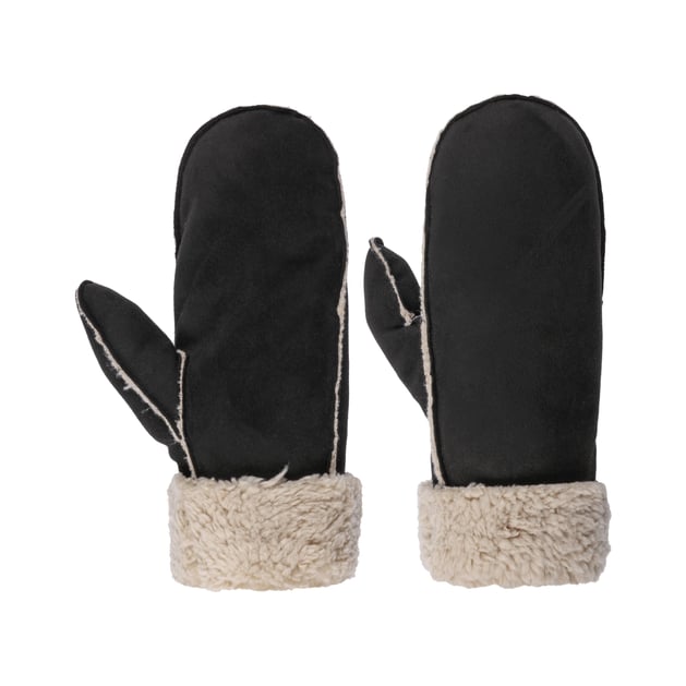 Faux Leather Mittens