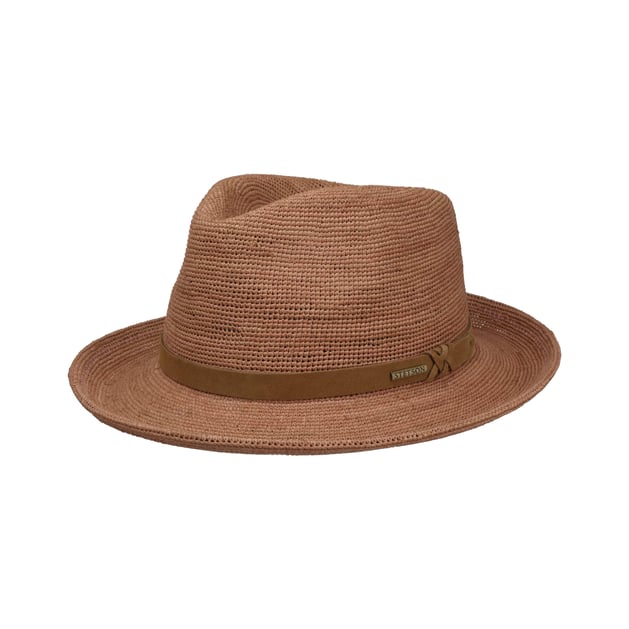 Fedora Crochet Raffia Hat by Stetson