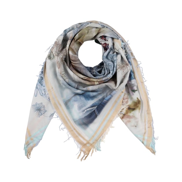 Flower Cotton Silk Scarf by Passigatti
