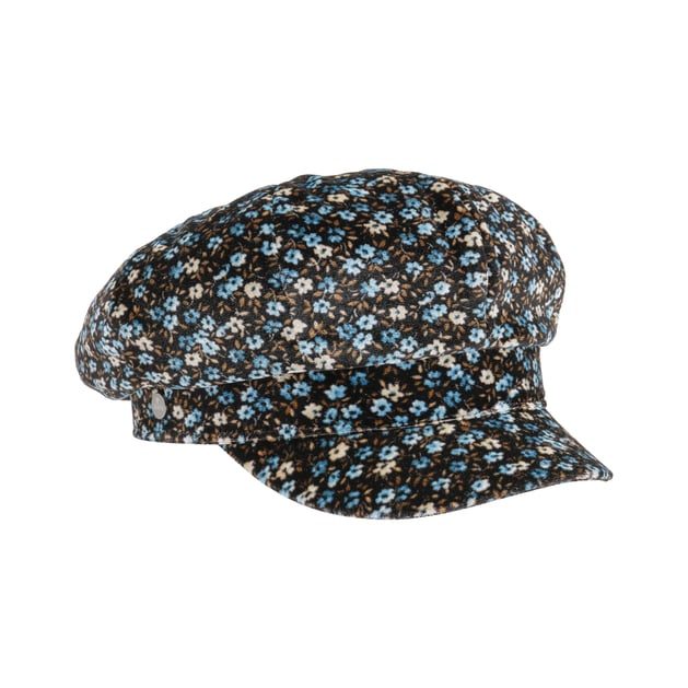Flower Velvet Newsboy Cap by Lierys