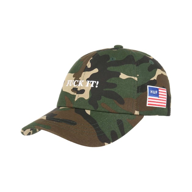 Fuck It Camo Strapback Cap by HUF