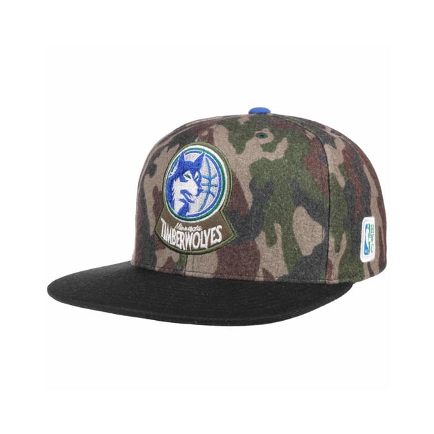 HWC Camo Timberwolves Cap by Mitchell & Ness