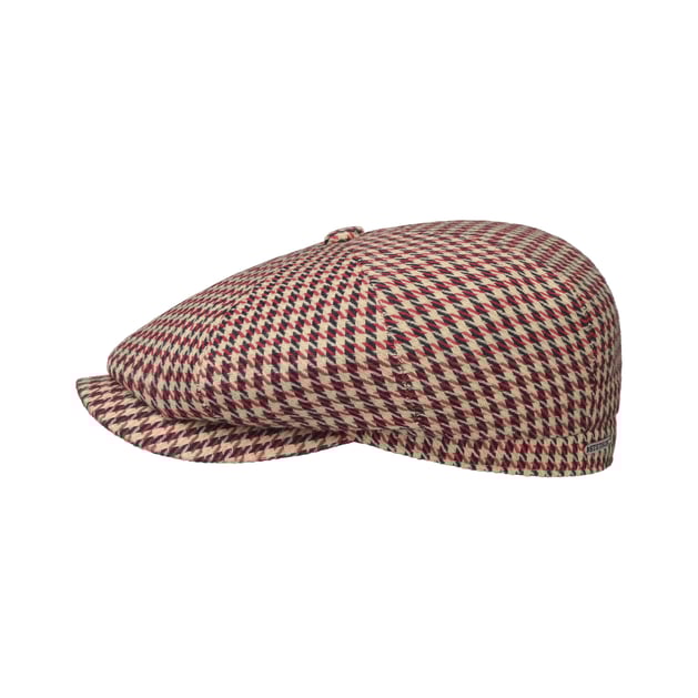 Hatteras Coloured Houndstooth Flat Cap by Stetson - 45,00 €