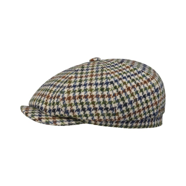 Hatteras Denaby Harris Tweed Flat Cap by Stetson