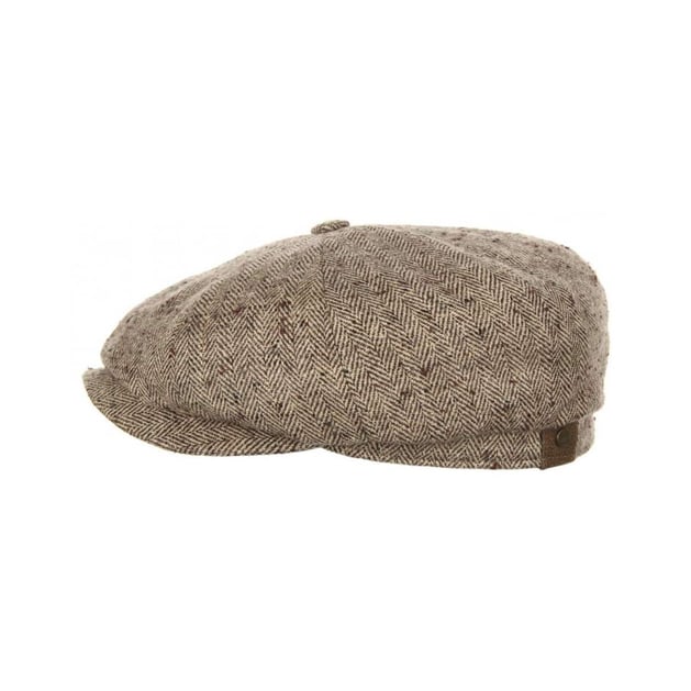 Hatteras Red Silk Flat Cap by Stetson