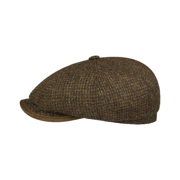 Hatteras Wool Harris Tweed Flat Cap by Stetson
