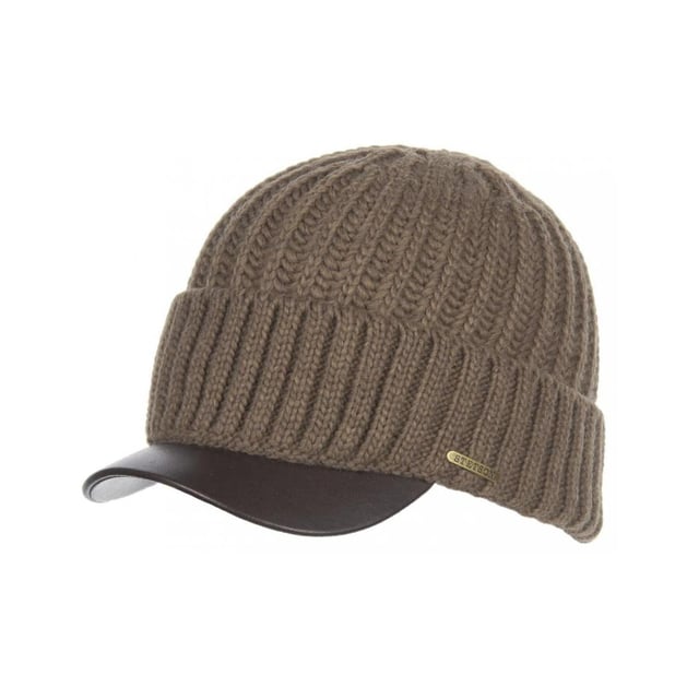Hayburn Leather Knit Cap by Stetson