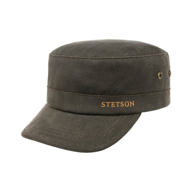 Herringbone Army Cap with Lining by Stetson