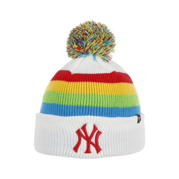 Highlighter Pom Yankees Beanie Hat by 47 Brand