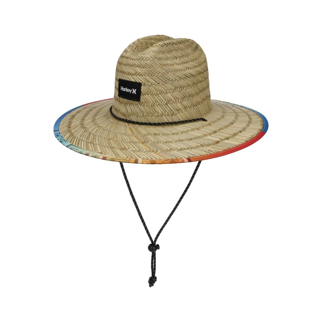 Java Coloured Edge Straw Hat by Hurley