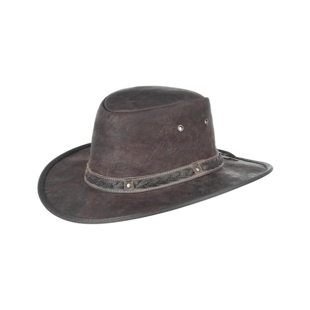Kangaroo Sundowner Leather Hat by Scippis