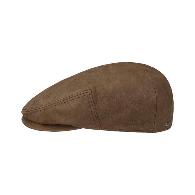Kent Calf Leather Flat Cap by Stetson