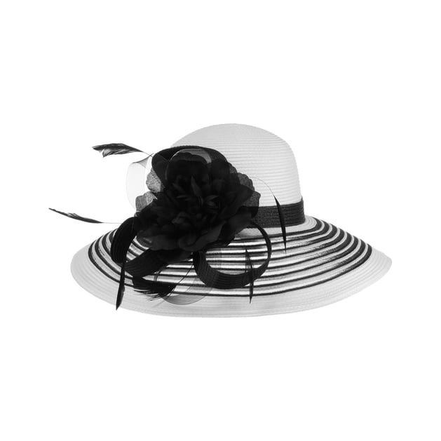 Betmar Black and White Wide-Brimmed Hat Betmar Donna Wide Brim Sun Hat – aztex-hats main image 2