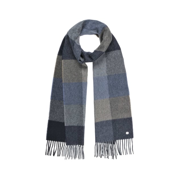 Leicester Check Wool Scarf with Cashmere by Fraas