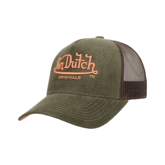 Logo Classic Corduroy Trucker Cap by Von Dutch