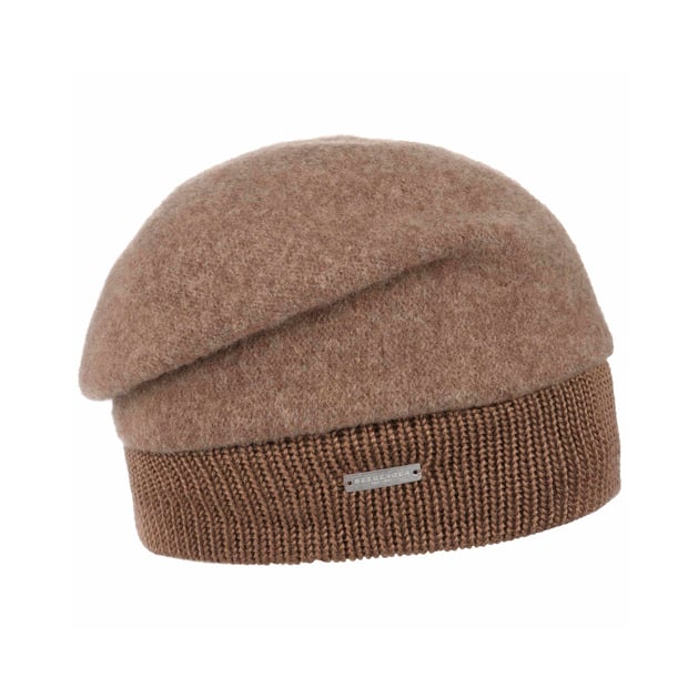 Milled Wool Hat Ribbed Edge by Seeberger