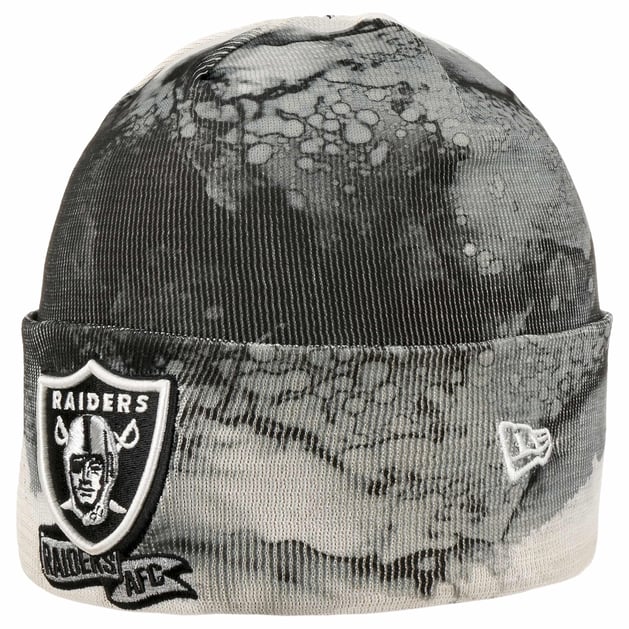 NFL 22 Ink Knit Raiders Beanie Hat by New Era 37 95