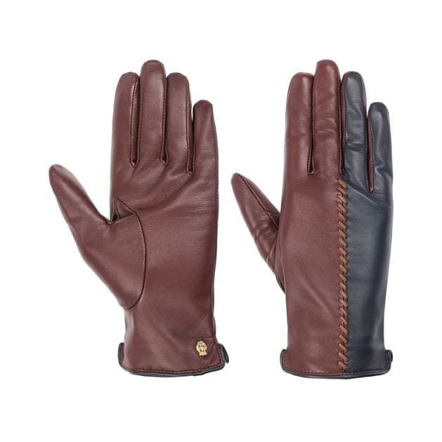 Overlock Stitching Leather Gloves by Roeckl