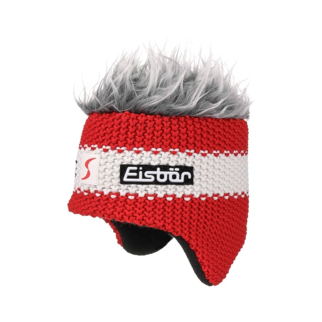 Red-White Cocker Ski Hat by Eisb�r