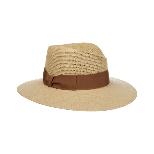 Reverse Crown Straw Hat by Borsalino