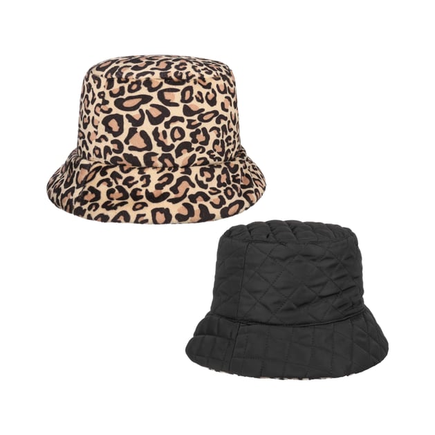 Reversible Hat with Leopard Print