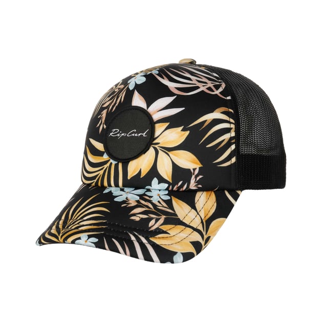 Round Logo Flower Trucker Cap by Rip Curl