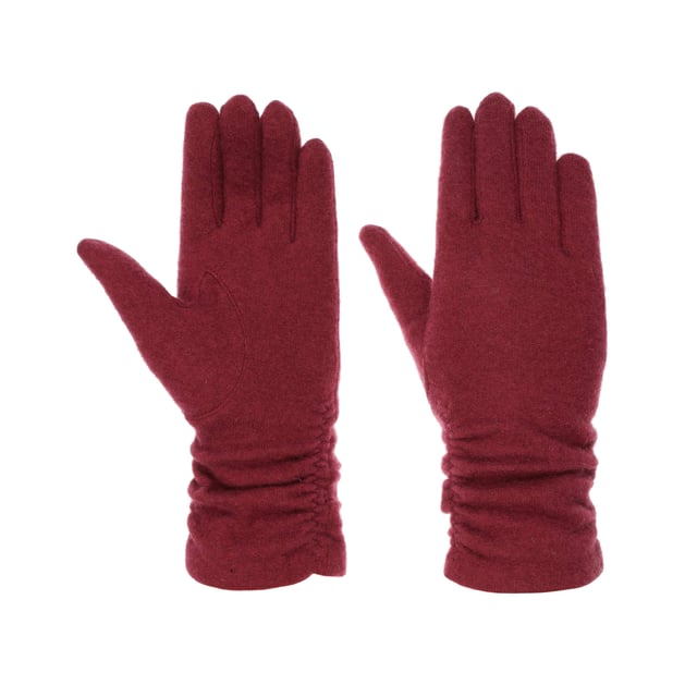 Ruffle Cuff Wool Gloves by Roeckl
