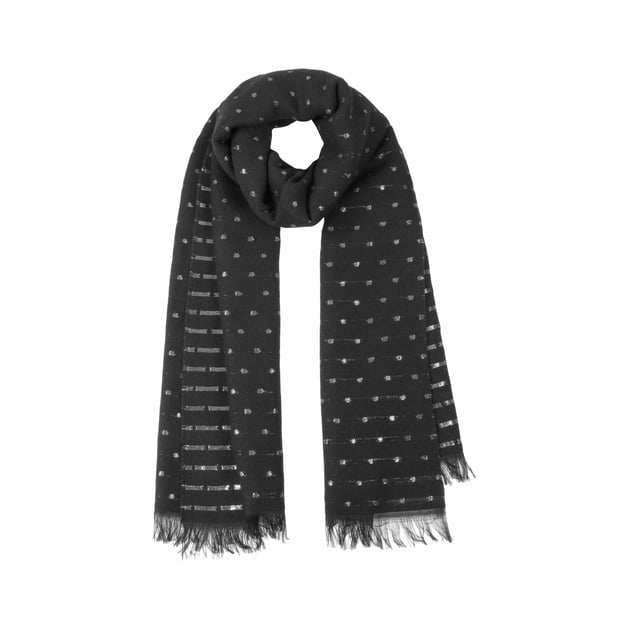 Silver Dots Reversible Scarf
