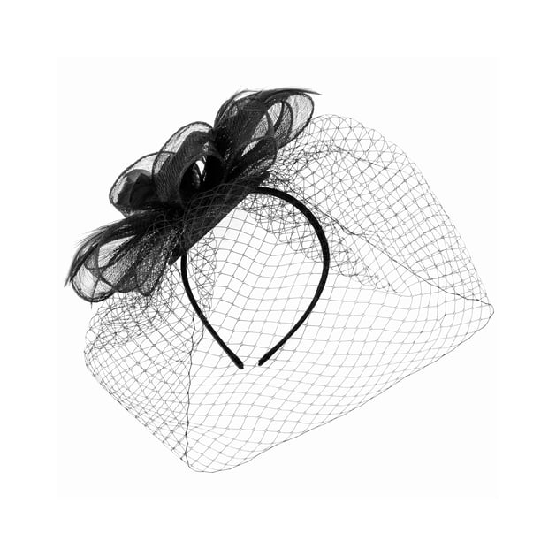Sinamay Fascinator with Veil by McBURN
